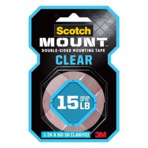 Scotch-Mount Clear Double-Sided Mounting Tape 410H, 1 in x 60 in (2.54 cm x 1.52 m) image Scotch-Mount Clear Double-Sided Mounting Tape 410H, 1 in x 60 in (2.54 cm x 1.52 m)image