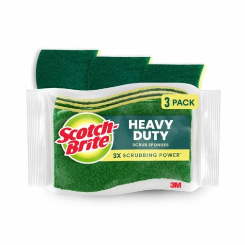 Scotch-Brite Heavy Duty Scrub Sponges, 3 Pack, Main Image