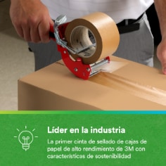 Líder en la industria: La primera cinta de sellado de cajas con respaldo de papel industrial de 3M con características de sostenibilidad