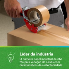 Líder da indústria: Primeira fita de empacotamento com suporte de papel industrial da 3M com recursos de sustentabilidade