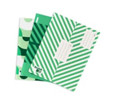 Scotch™ Designer Poly Bubble Mailers, Size 2, 3 Mailers, Green Designs