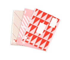 Scotch™ Designer Poly Bubble Mailers, Size 2, 3 Mailers, Red Designs
