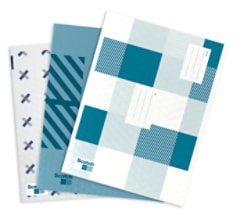 Scotch™ Designer Poly Bubble Mailers, Size 5,, Blue Designs