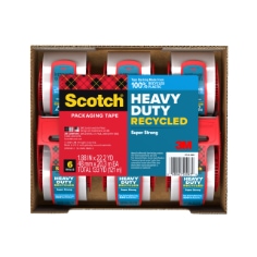 Scotch® Heavy Duty Recycled Packaging Tape 175-6, 1.88 in x 800 in (48 mm x 20.3 m)