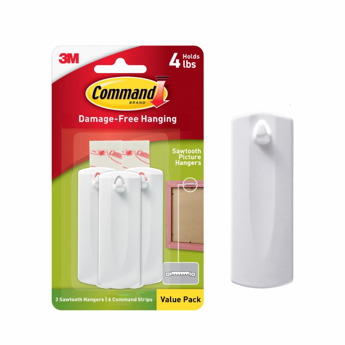 Command Sawtooth Picture Hangers Value Pack 17042-ES