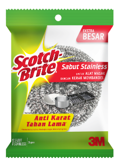 Scotch-Brite® New Basic Stainless Steel Scrubbers, XL, 25 gr