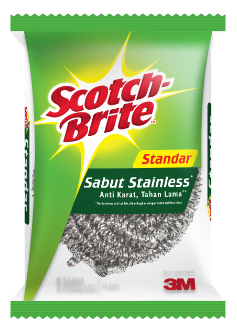 Scotch-Brite® New Basic Stainless Steel Scrubbers ID-T57, 15 gr