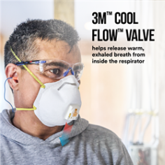 3M™ Cool Flow™ Valve, Built to Perform. Helps release warm, exhaled breath from inside the respirator, 8511, b+, ecommerce enhanced content.