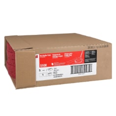 Case of 3M Red Buffer Pad 5100, Red, 380 mm x 82 mm, 15 in, 5 ea/Case