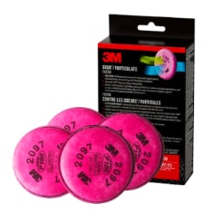 3M™ Odor Particulate Filter 2097. In pack out of pack enhanced main image for ecommerce, 2 pack. Cartidge P100.