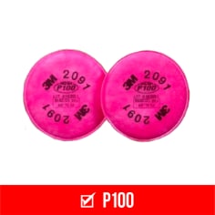 3M™ Particulate Filter 2091, Out of package P100. Enhanced image for ecommerce.