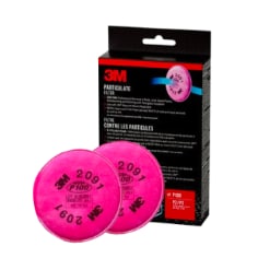 3M™ Particulate Filter 2091. In pack out of pack enhanced main image for ecommerce, 1 pack. Cartidge P100, P2/P3.