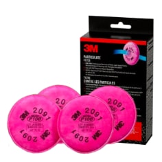 3M™ Particulate Filter 2091. In pack out of pack enhanced main image for ecommerce, 2 pack. Cartidge P100, P2/P3.