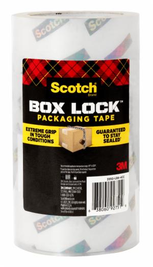 Scotch Box Lock Shipping Tape 3950-LR4-4CC, 1.88 in x 54.6 yd (48 mm x 50 m)image