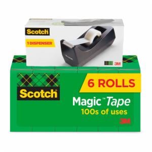 Scotch Magic Tape with Dispenser 810K6C38, 3/4 in x 1000 in (19 mm x 25,4 m) 6 Pack With Dispenserimage