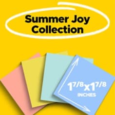Post-it® Super Sticky Notes 622-18SSJOY-CP, Summer Joy, 100% PEFC