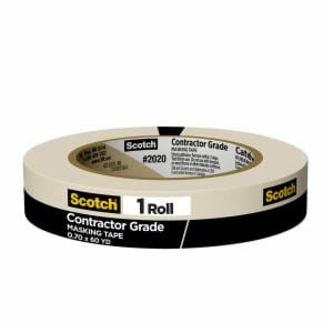 Scotch Contractor Grade Masking Tape 2020-18AP, 0.70 in x 60.1 yd (18mm x 55m)image