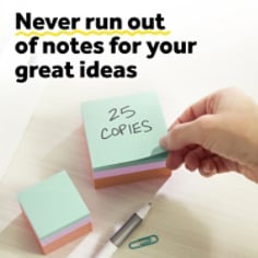 Post-it® Notes Cube 2027-PAS-SR, 3 in x 3 in (76 mm x 76 mm)