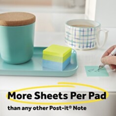 Post-it® Notes Cube 2051-3PK, 1 7/8 in x 1 7/8 in (47.6 mm x 47.6 mm)