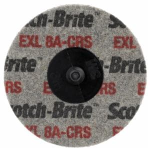 Scotch-Brite Roloc EXL Unitized Wheel, XL-UR, 8A Coarse, TR, 3 in, 10/Carton, 40 ea/Caseimage