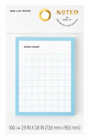 Post-it Mini List Notes NTDSP25-34-1, 2.9 in x 3.8 in (73.6 mm x 96.5 mm), 100 Sheetimage