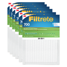 Filtrete 20x25x1 AC Furnace Air Filter, MPR 700, 6-PACK