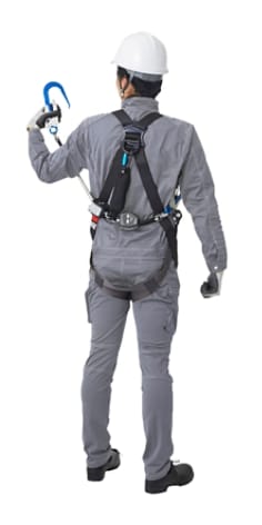Lightweight, with workability, fall protection retractable lanyard with locking function, significantly reduces fall distance. Applicaation Image 3101764 - Gray