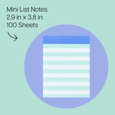 Noted by Post-it® Collection 10 Mini List Notes
