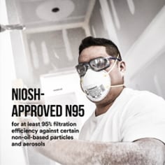 3M™ Safety disposable respirator  8210 B+ image 1 , Performance Drywall Sanding Respirator N95 Particulate