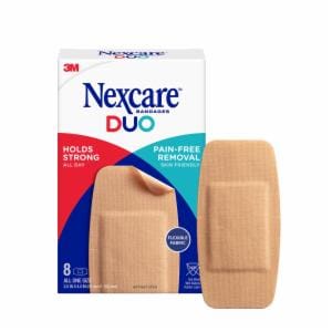 Nexcare DUO Bandages DSA-8, Knee and Elbow, 8 ct image Nexcare DUO Bandages DSA-8, Knee and Elbow, 8 ctimage