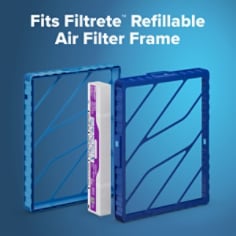 Fits Filtrete™ Refillable Air Filter Frame, MPR 1550, 20x25x4. B+ image, e-commerce