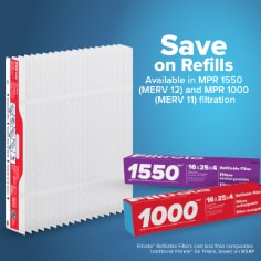 Save on refills, available in MPR 1550 (Merv 12) and MPR 1000 (Merv 11) filtration. B+ image, e-commerce