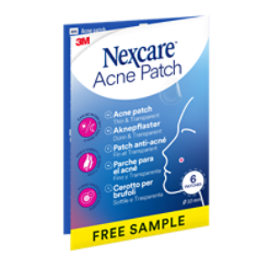 Nexcare Thin and Transparent Acne Patch, 1x6x10 mm CLIP