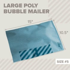 Scotch™ Designer Poly Bubble Mailer 8915DPB-5-3, Large, Size 5