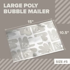 Scotch™ Designer Poly Bubble Mailer 8915DPT-5-3, Large, Size 5