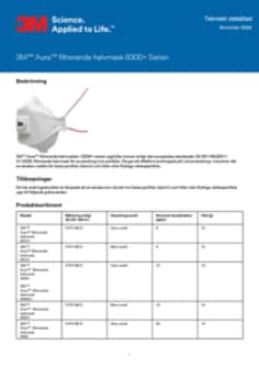 3M™ Aura™ Filtrerande Halvmask 9300 Plus-serien