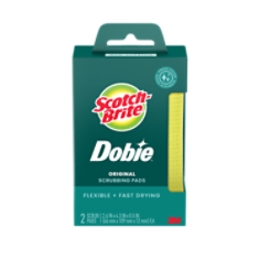 Scotch-Brite® Dobie™ Original Scrubbing Pads, 2 Pack, In Pack - Center Image