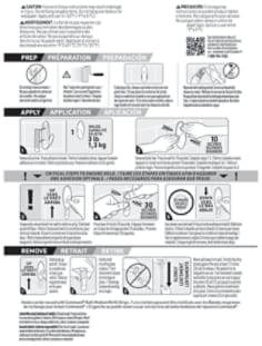 Command™ Medium Bath Hooks with Water-Resistant Strips, BATH18-ESF, 2 Hooks, 2 Strips