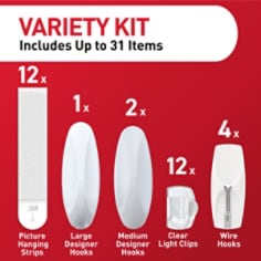 Command™ Bplus 7C Available Sizes image, perfectly sized for hanging decorations, designer hooks, clear clips