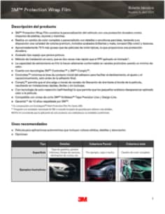 Protection Wrap Film - Boletín de Producto