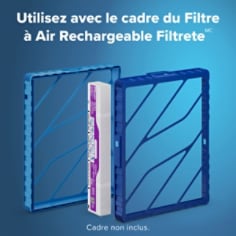 Filtrete(MC) Filtre à Air Rechargeable, MPR 1550, 20x25x5, Convient au cadre - Version canadienne-française
