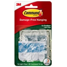 Command™ Outdoor Light Clips with Foam Strips