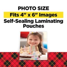 PL900G-SR Scotch ™ Self-Sealing Laminating Pouches 4.3 in x 6.3 in Gloss Finish 4 x 6