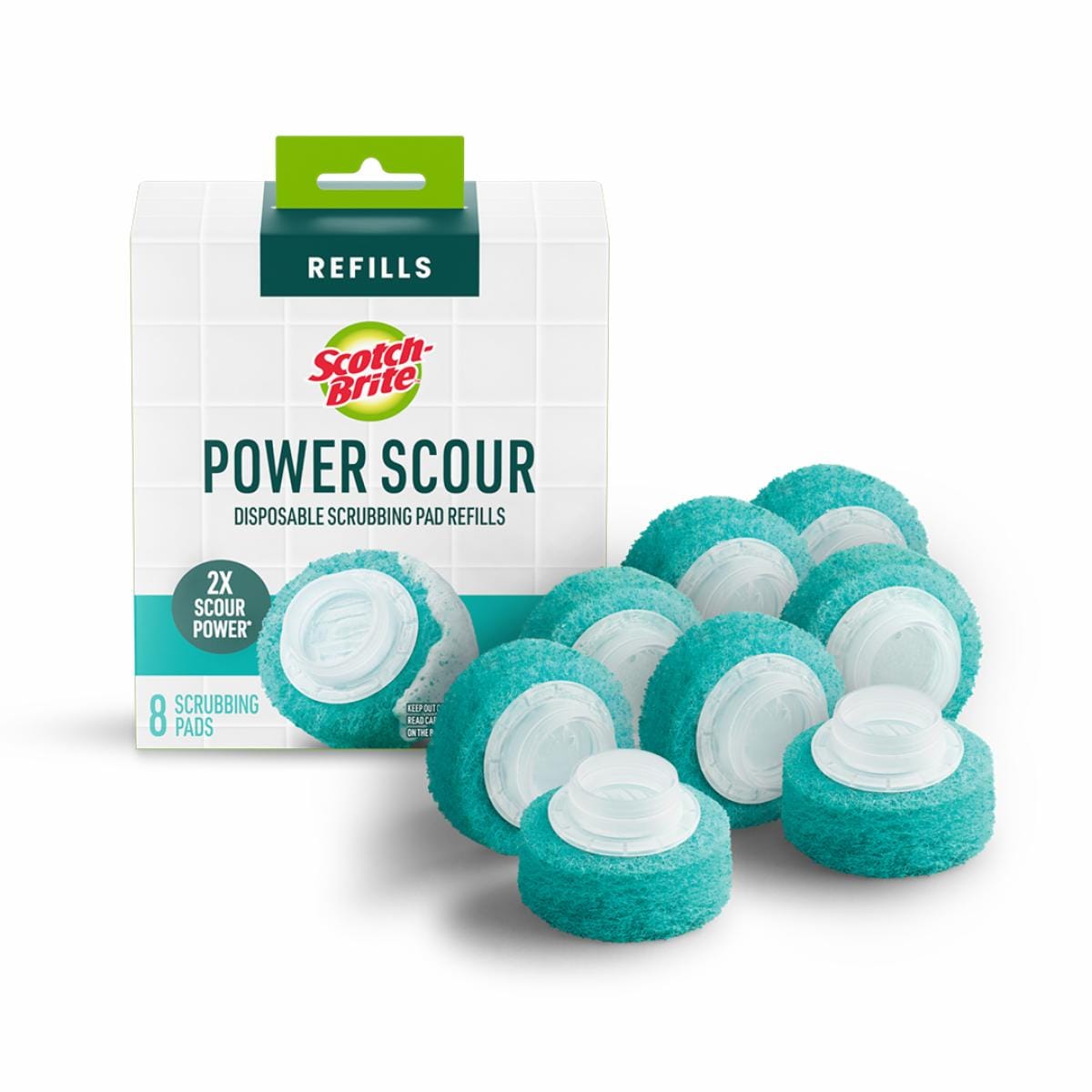 Scotch-Brite Power Scour Disposable Scrubbing Pad Refills 559-PS-RFW