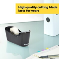 Scotch® Desktop Dispenser, C18-BLK, Black, 3/4" x 350"