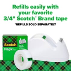 Scotch® Desktop Tape Dispenser, C29, Assort Colors, 3/4 in x 350 in, 4 Each/Carton, 6 Carton/Case