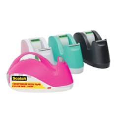 Scotch® Desktop Tape Dispenser, C29, Assort Colors, 3/4 in x 350 in, 4 Each/Carton, 6 Carton/Case