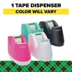 Scotch® Desktop Tape Dispenser, C29, Assort Colors, 3/4 in x 350 in, 4 Each/Carton, 6 Carton/Case