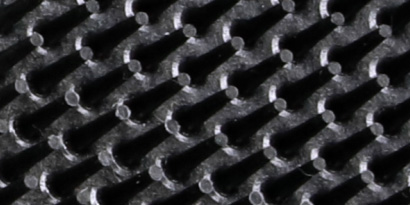 Extreme close-up of the precise bristle placement on the 3M Flexible Pad Conditioner.