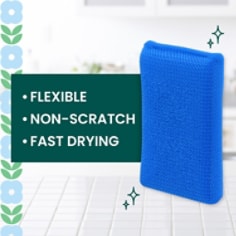 Scotch Brite® Blooms All Purpose Cleaning Pad - Product Anatomy Blue